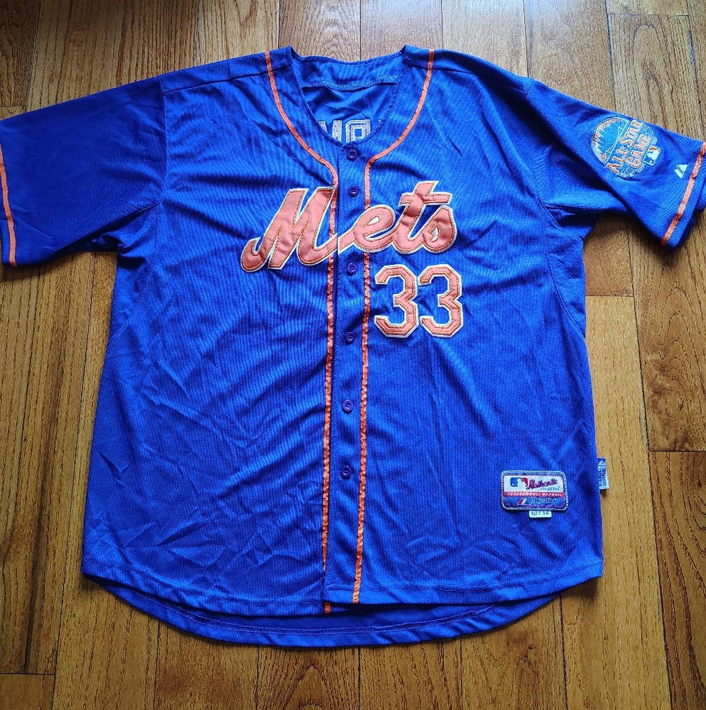 MATT HARVEY NY METS Majestic Authentic Collection #33 Baseball Jersey Sz 56 2XL